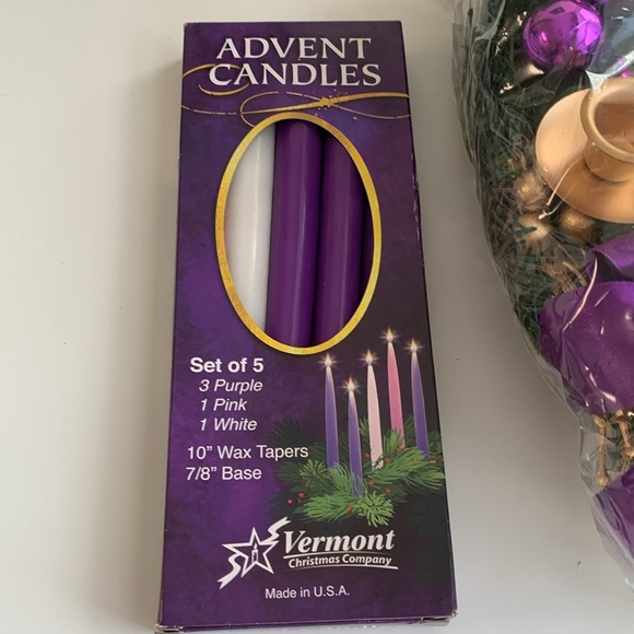 Advent Wreath Candles & Book NEW - Picture 2 of 7